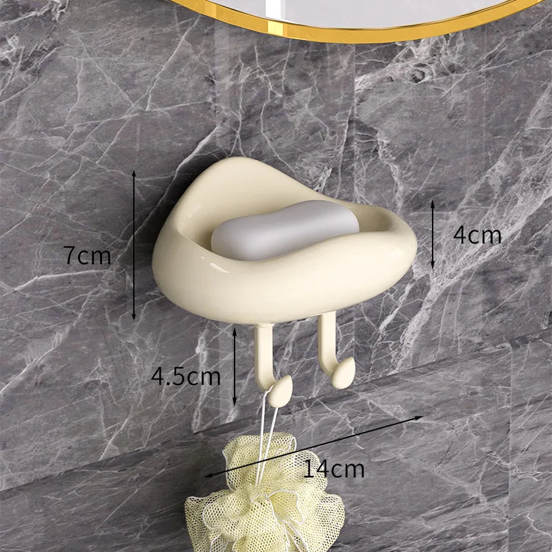Porte-Savon D'Angle Beige Avec Crochets Multifonctions