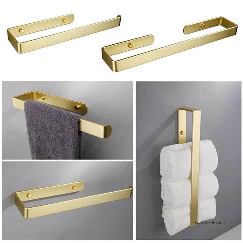 Porte-Serviettes Mural en Métal Pour Salle De Bain