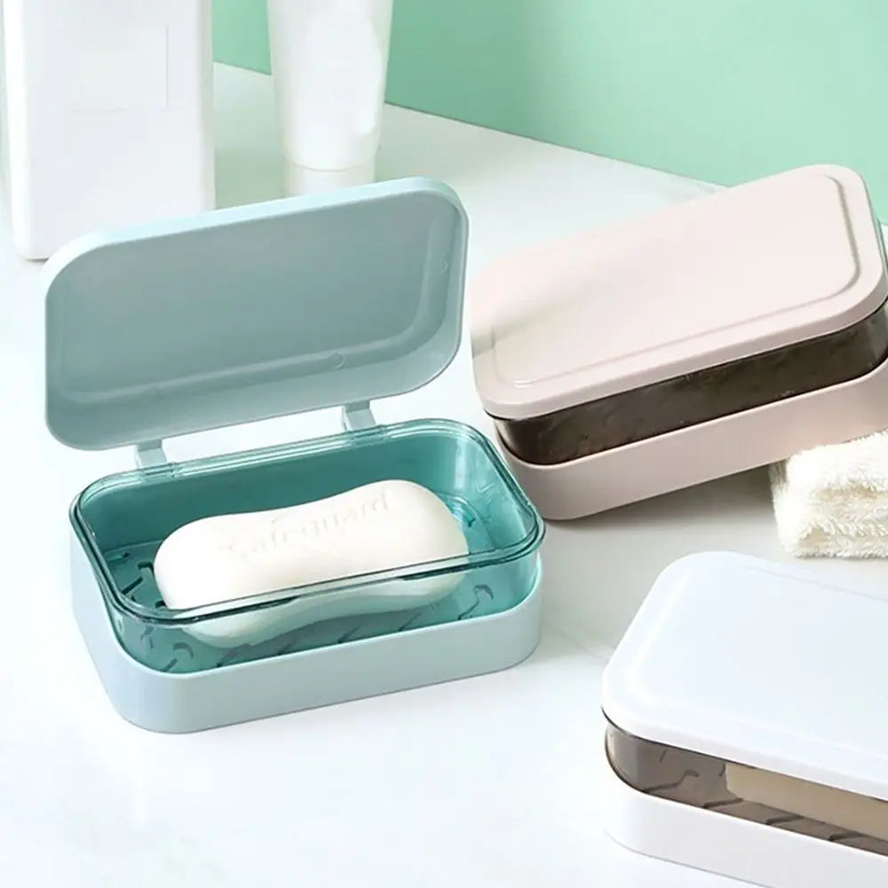Porte Savon Avec Couvercle Transparent Design Hygiénique