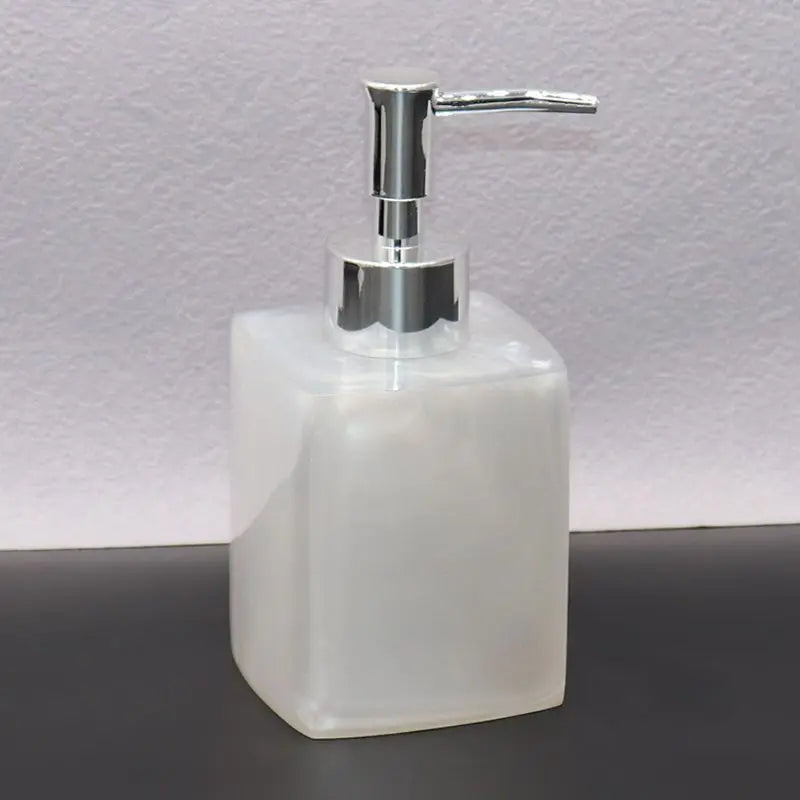 Distributeur De Savon Carré Effet Marbre - Design Élégant