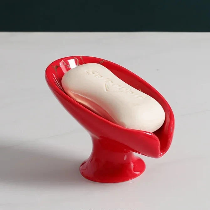 Porte Savon Design Rouge Et Antidérapant