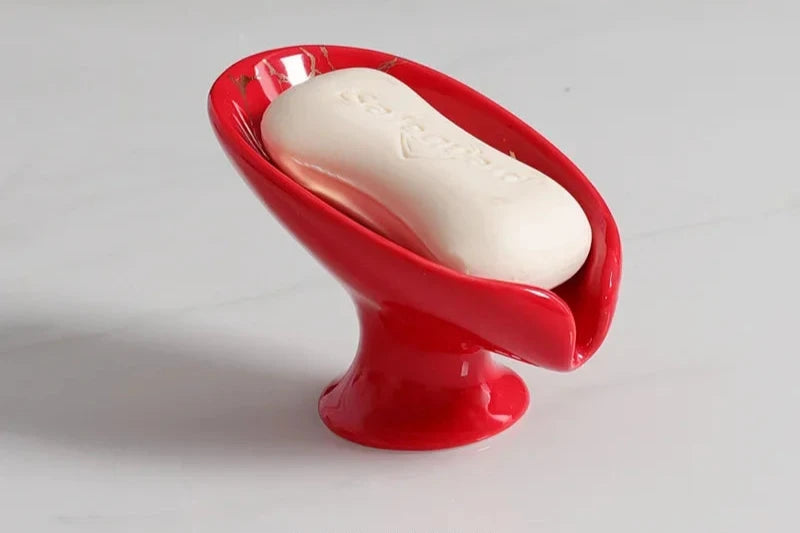 Porte Savon Design Rouge Et Antidérapant