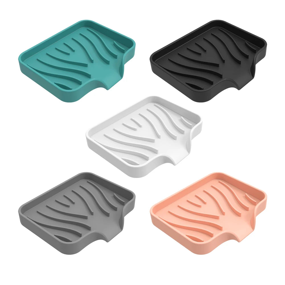 Porte-Savon Antidérapant En Silicone Rainuré