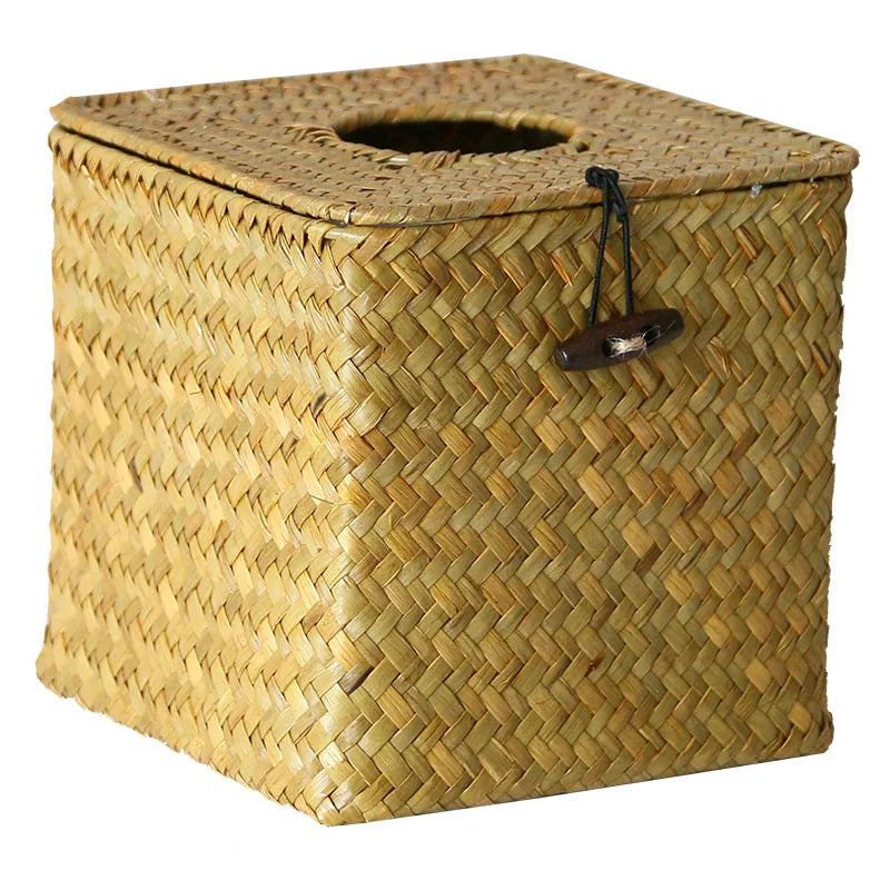 Boîte À Mouchoirs En Rotin Naturel Tressé Et Écologique