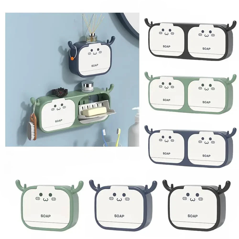 Porte-Savon Mural Avec Compartiments Et Design Animal