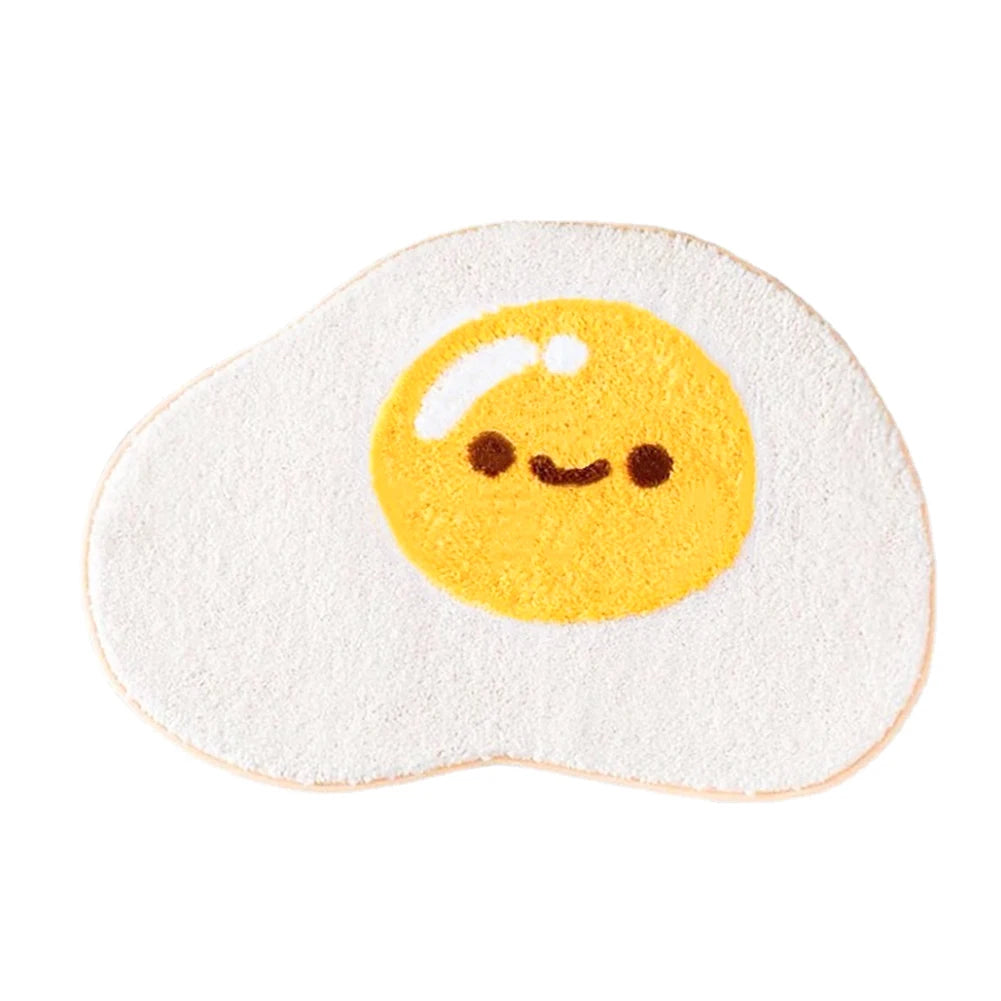 Tapis de Salle de Bain Motif Oeuf au Plat