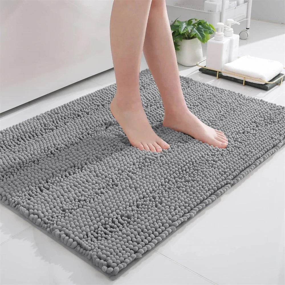 Tapis De Salle De Bain Ultra-Absorbant Antidérapant En Microfibre