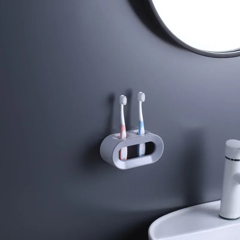 Porte Brosse À Dents Mural Et Dentifrice Design Ovale Moderne