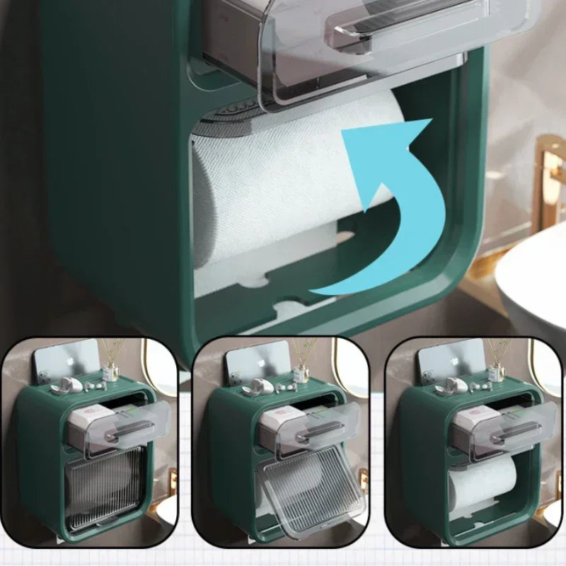 Distributeur Papier Toilette Multifonction Murale Design