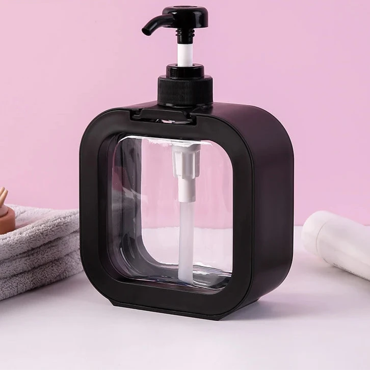 Distributeur De Savon Mural Transparent Avec Cadre Coloré