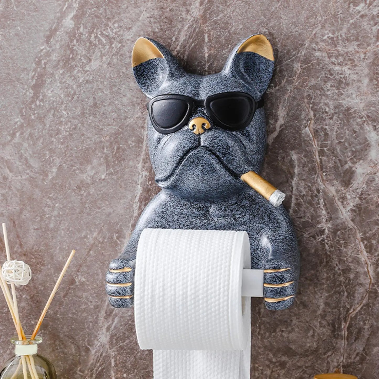 Porte Papier Toilette Design Bulldog