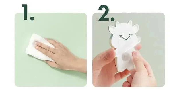 Porte-Brosse À Dents Mural Enfants Avec Gobelets Design Vache Colorée