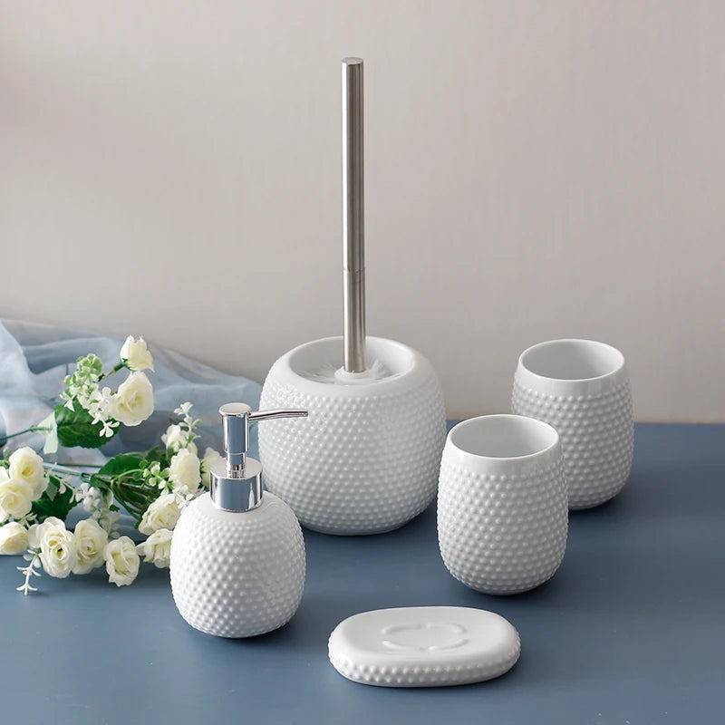Kit Accessoires pour Toilette en Céramique