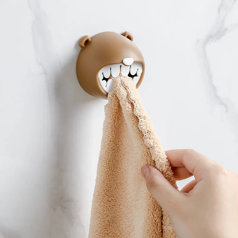 Porte-Serviette Mural En Forme D'Ours Pour Salle De Bain