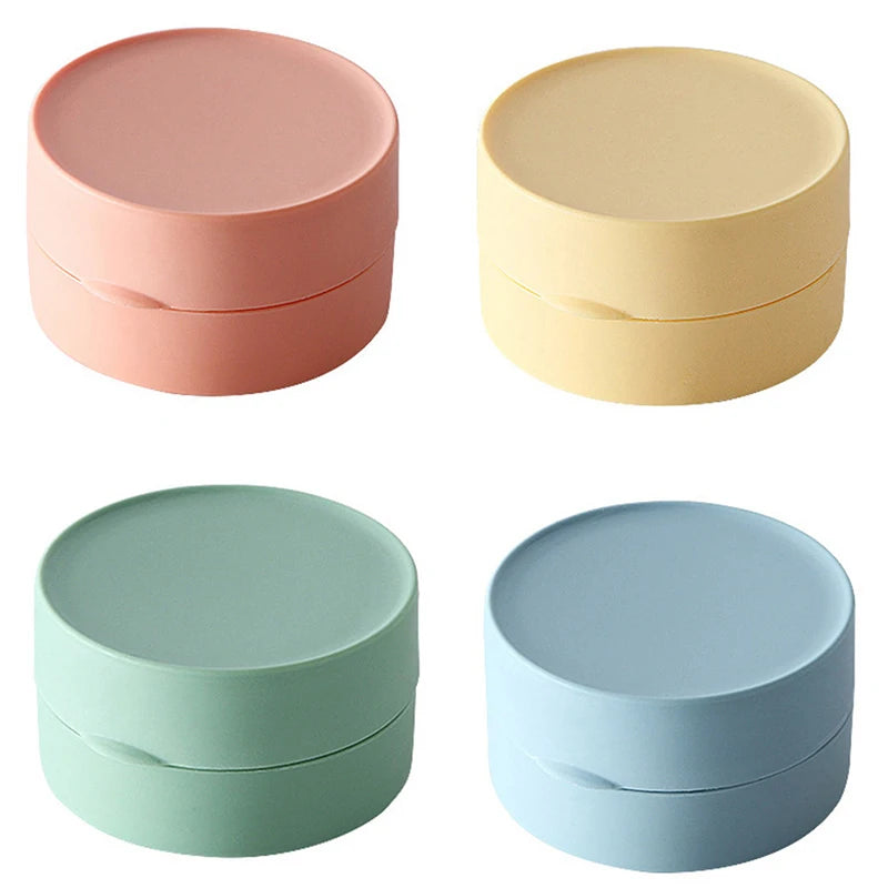 Porte Savon De Voyage Rond En Plastique Coloré