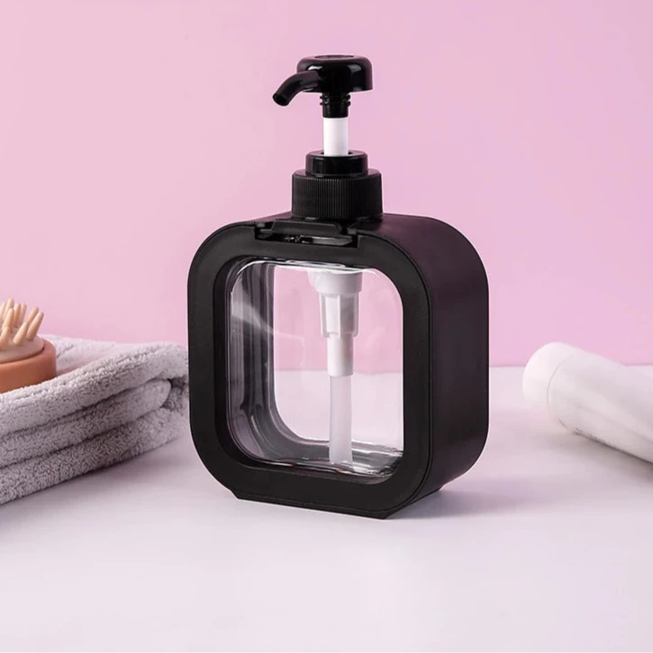 Distributeur De Savon Mural Transparent Avec Cadre Coloré