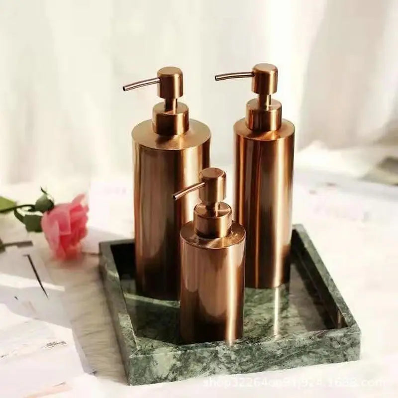 Distributeur De Savon Luxe En Métal Cuivré 250ml/350ml/550ml