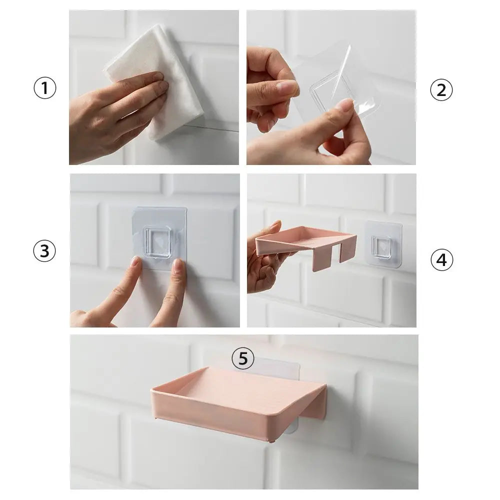 Porte-Savon Minimaliste Et Mural En Plastique Antidérapant