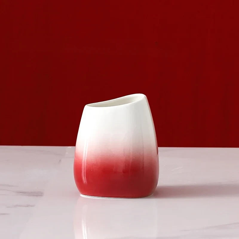 Kit Accessoires Salle de Bain Rouge et Blanc Elégant
