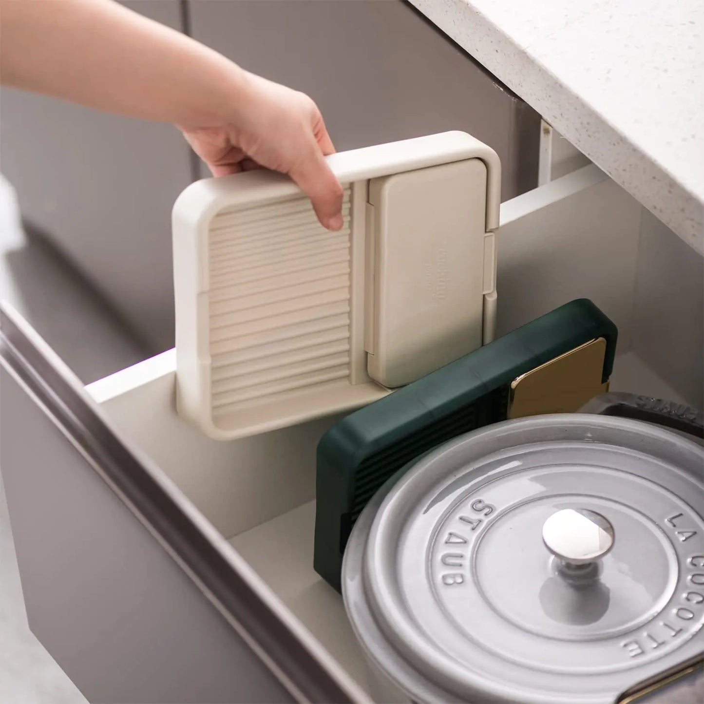 Porte Ustensiles De Cuisine Pour Couvercles Et Ustensiles