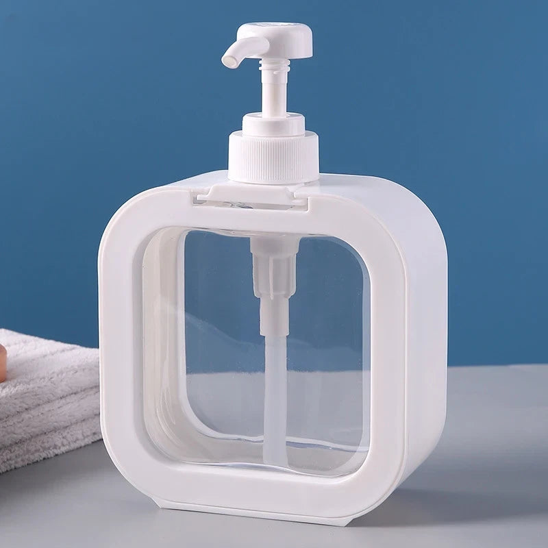 Distributeur De Savon Mural Transparent Avec Cadre Coloré