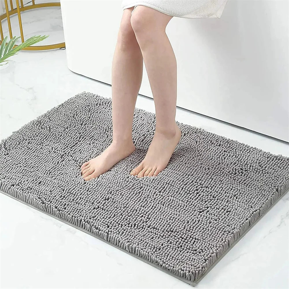 Tapis De Salle De Bain Ultra-Absorbant Antidérapant En Microfibre