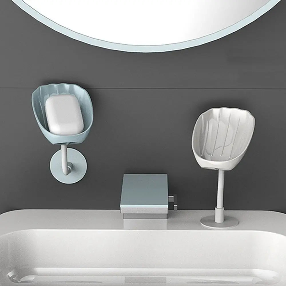 Porte-Savon En Forme De Feuille Avec Drainage Et Support Ventouse