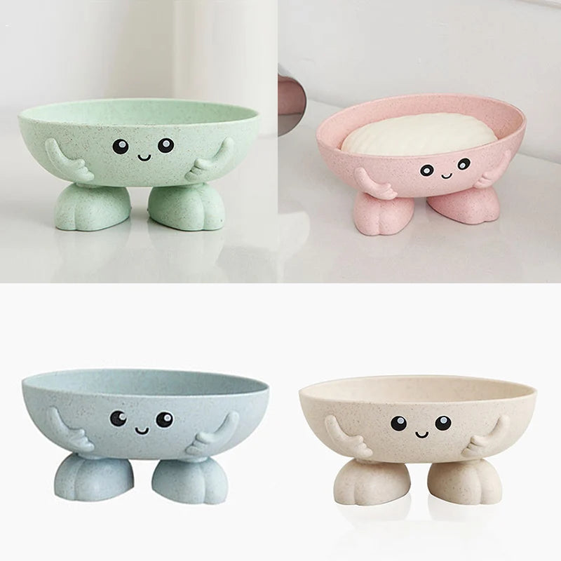 Porte-Savon Mignon En Forme De Bol Avec Pieds Antidérapants