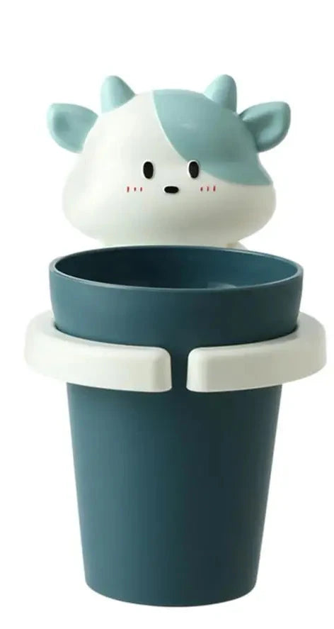 Porte-Brosse À Dents Mural Enfants Avec Gobelets Design Vache Colorée