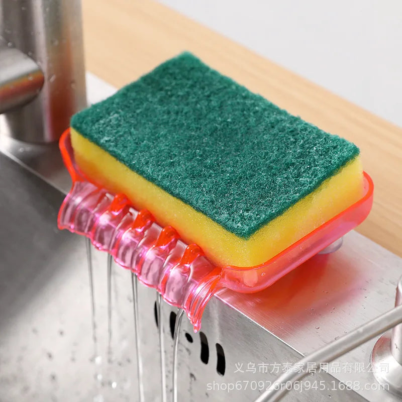 Porte-Savon Transparent Avec Ventouse Et Système De Drainage