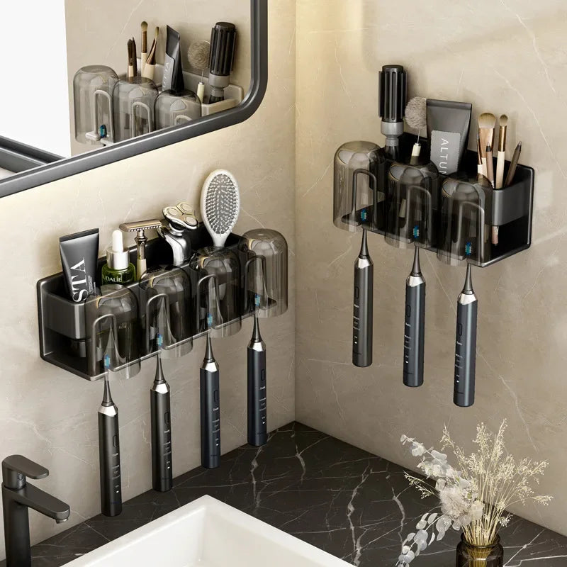 Porte-Brosse À Dents Électrique Mural Multifonction Avec Rangement