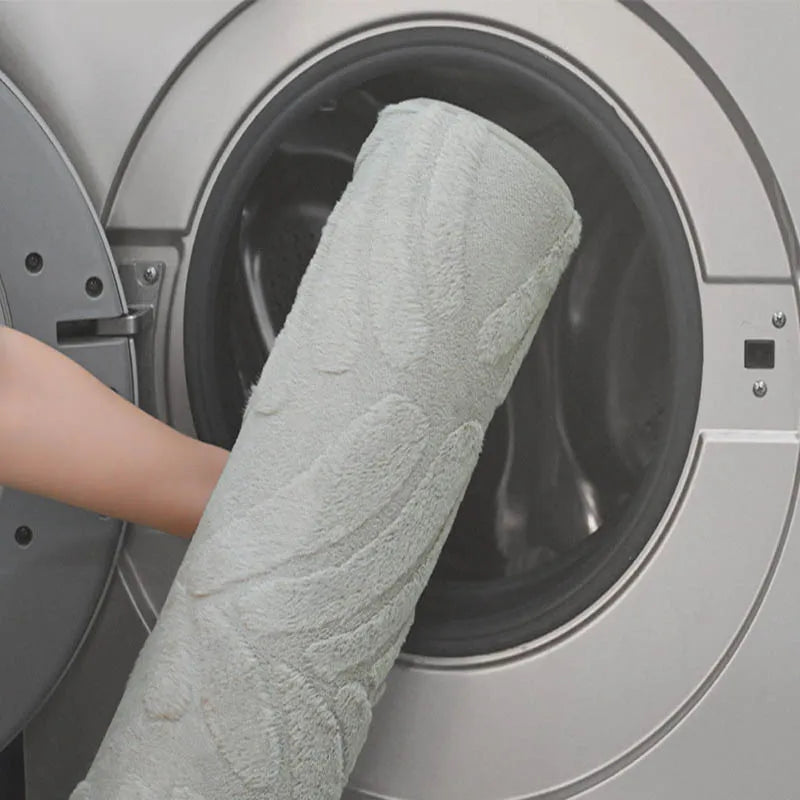 Tapis De Salle De Bain Motif Feuilles Antidérapant Et Doux