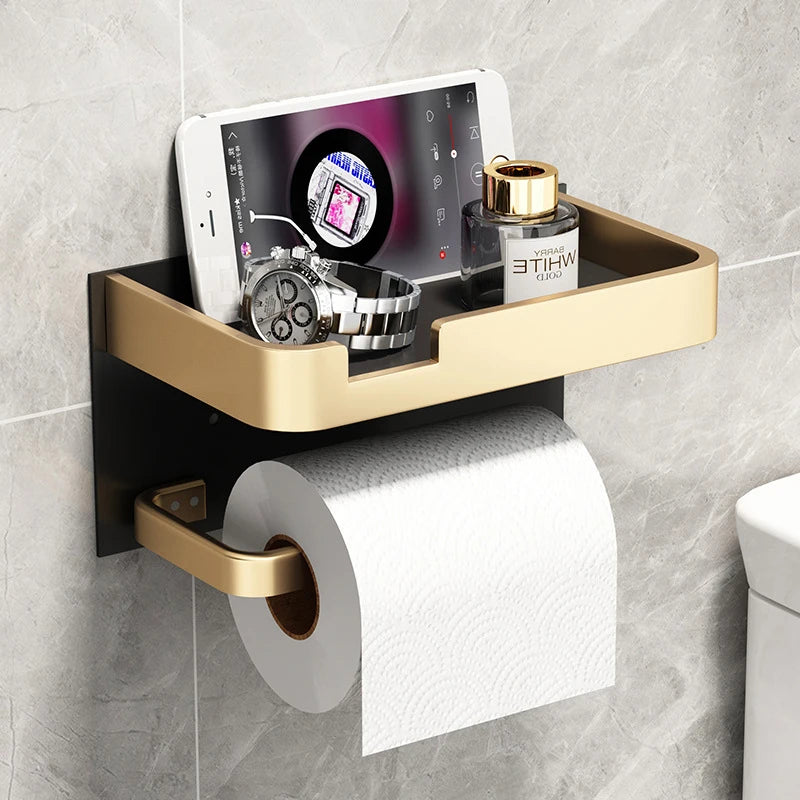 Porte Papier Toilette Double Avec Étagère De Rangement