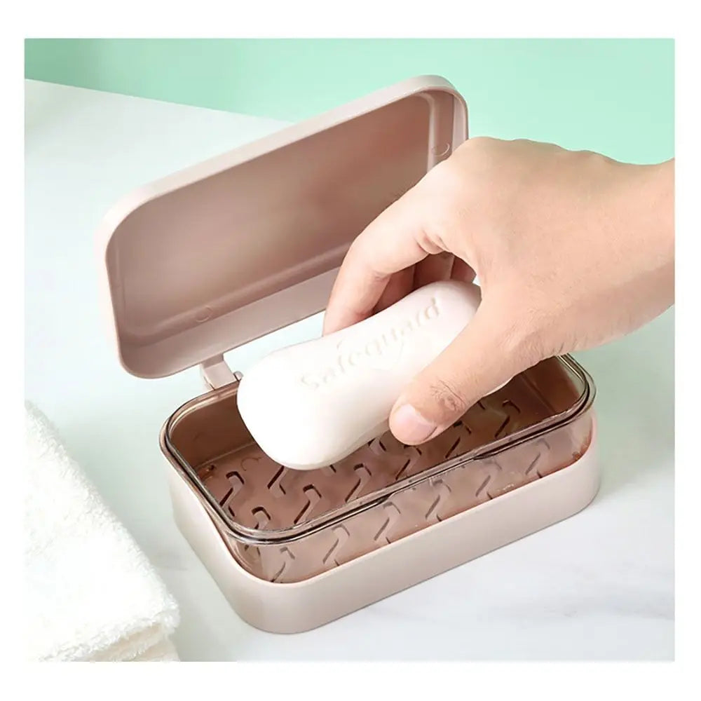 Porte Savon Avec Couvercle Transparent Design Hygiénique