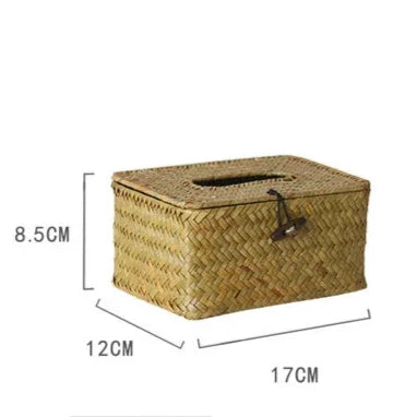 Boîte À Mouchoirs En Rotin Naturel Tressé Et Écologique