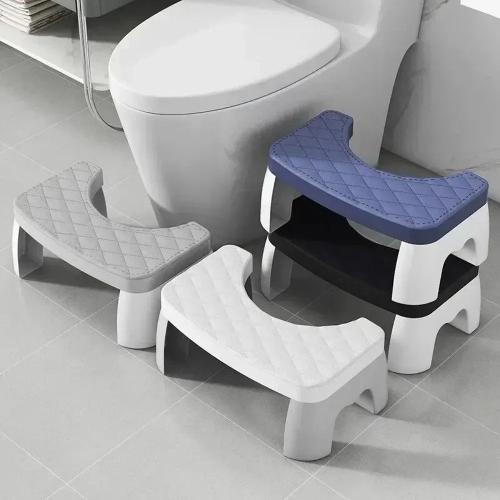 Tabouret Pour Toilette Réglable Ergonomique Avec Coussin Matelassé