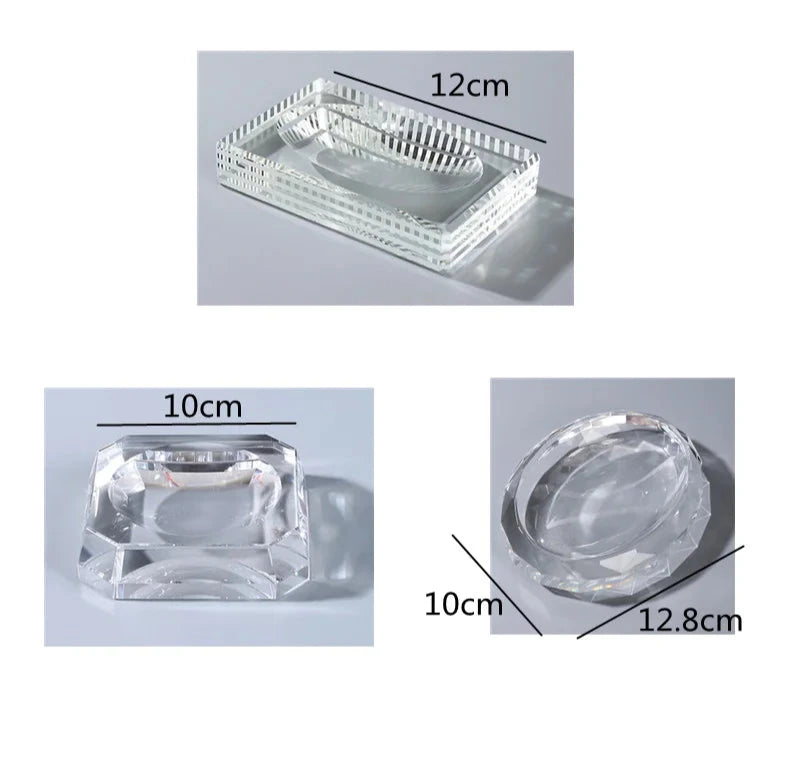 Porte-Savon En Cristal Avec Facettes Pour Salle De Bain
