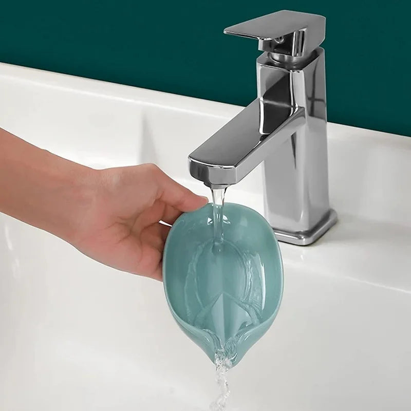 Porte-Savon À Ventouse En Forme De Feuille