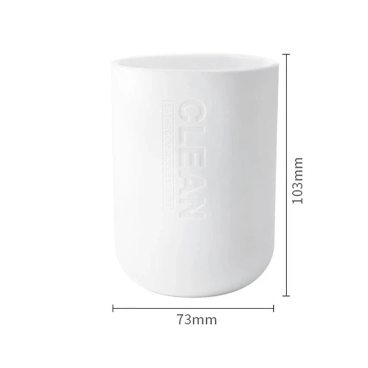 Kit Accessoires De Salle De Bain Gris Avec Bambou
