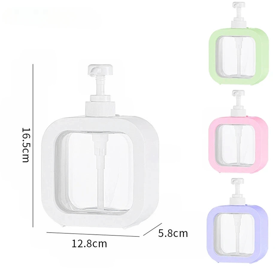Distributeur De Savon Mural Transparent Avec Cadre Coloré