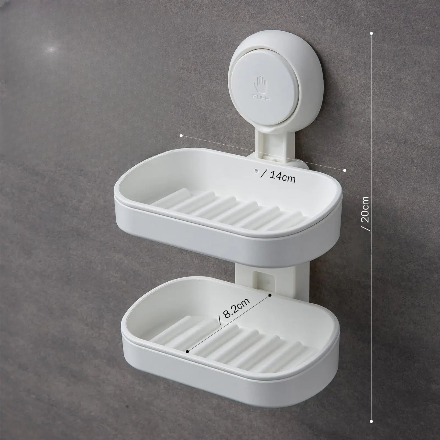 Porte-Savon Double Avec Ventouse Design Et Étanche