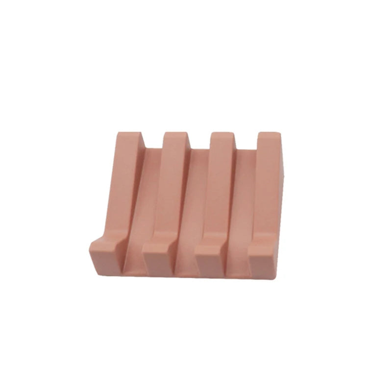 Porte-Savon Durable En Silicone Avec Design Rainuré