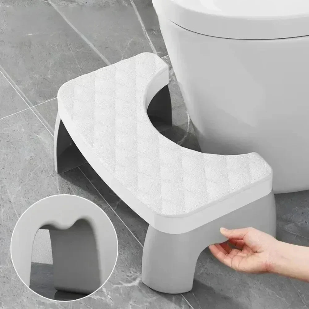 Tabouret Pour Toilette Réglable Ergonomique Avec Coussin Matelassé