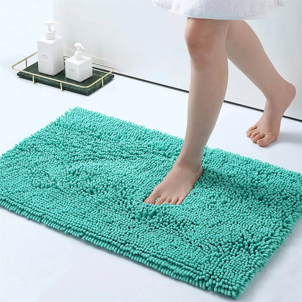 Tapis De Salle De Bain Ultra-Absorbant Antidérapant En Microfibre
