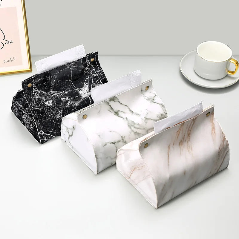 Pochettes À Mouchoirs Design Imitation Marbre Élégantes Et Modernes