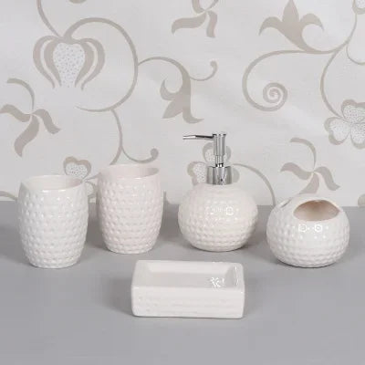 Kit Accessoires Salle de Bain Céramique Multi Couleur