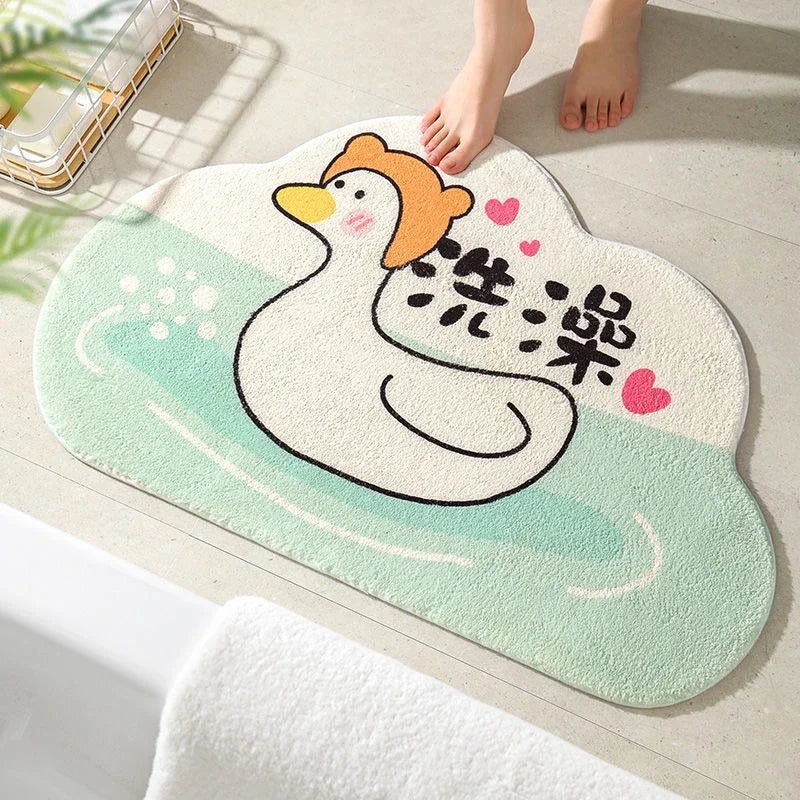 Tapis De Salle De Bain En Forme De Nuage Motifs Animaux