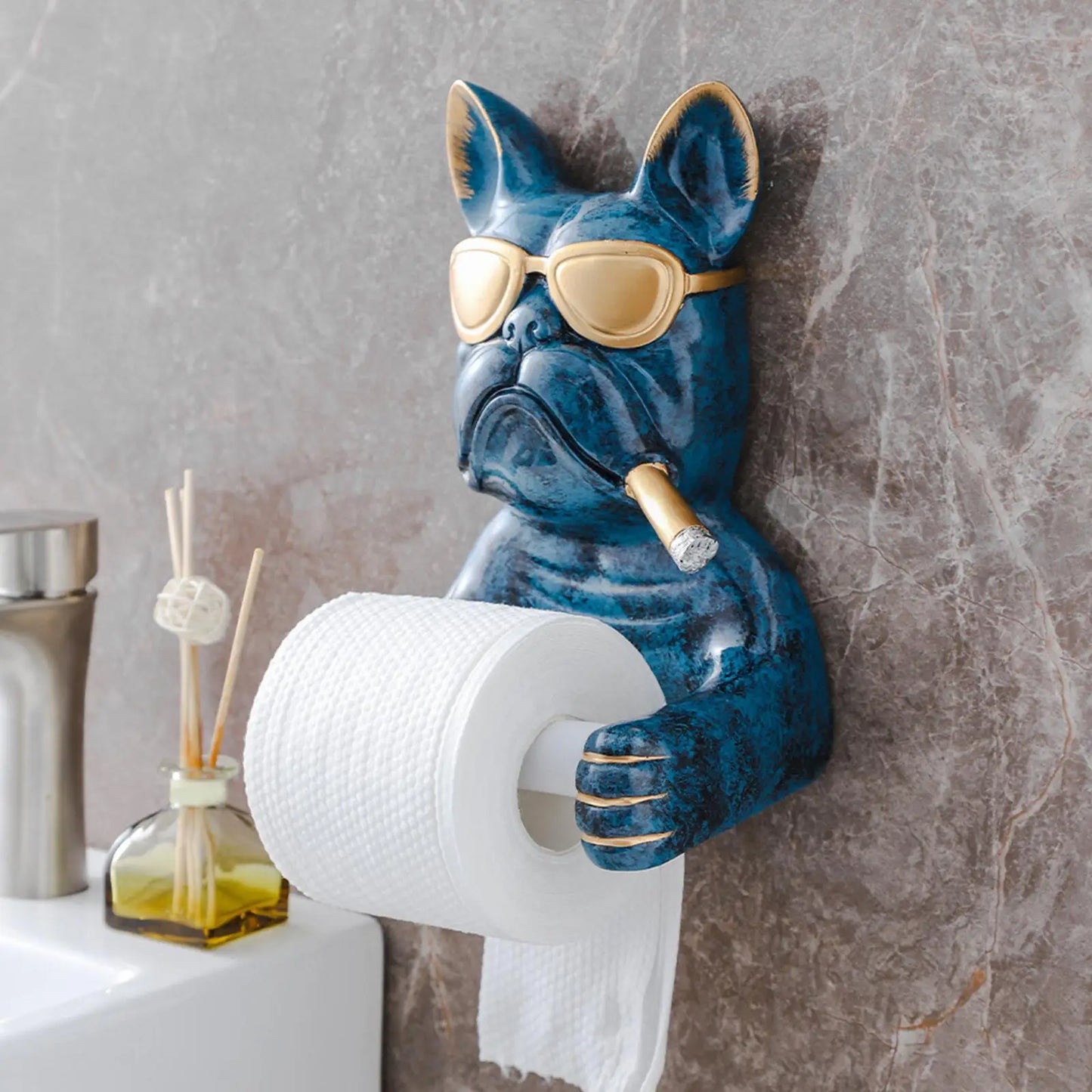 Porte Papier Toilette Design Bulldog