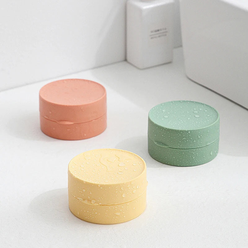 Porte Savon De Voyage Rond En Plastique Coloré