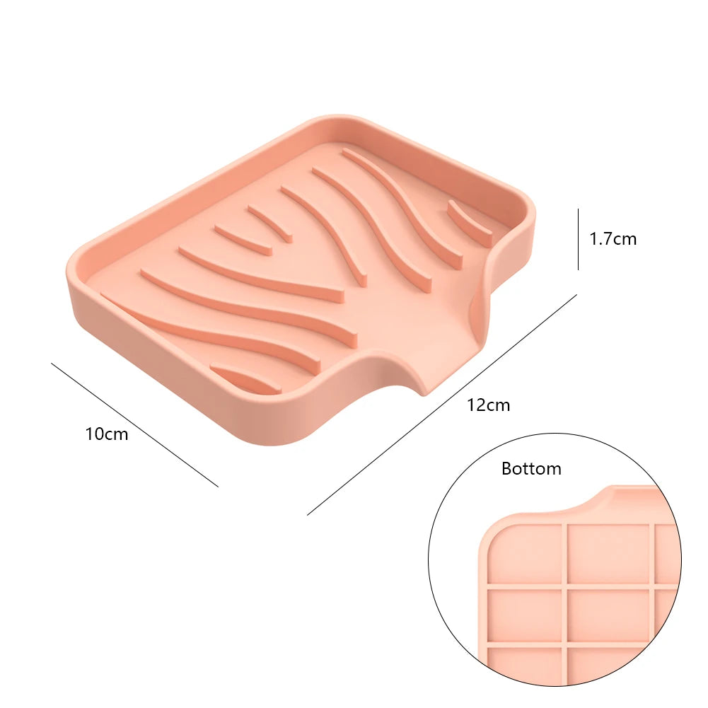 Porte-Savon Antidérapant En Silicone Rainuré